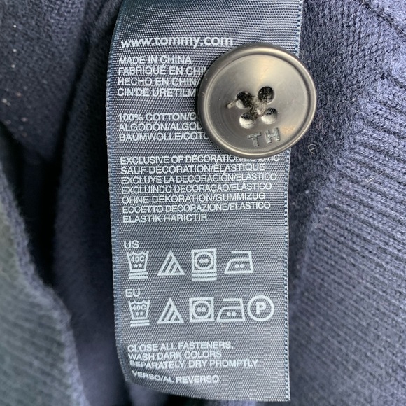 Tommy Hilfiger Navy Blue Button Down Cardigan Lg - Picture 5 of 5